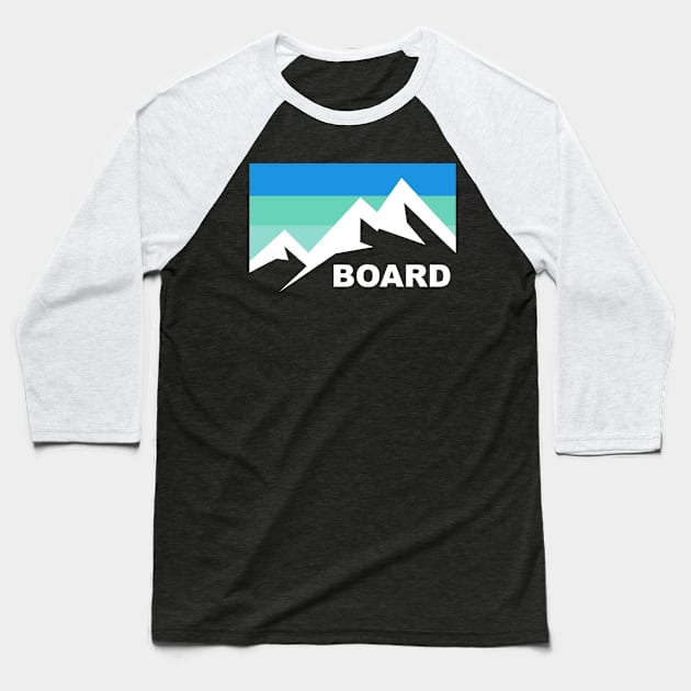 snowboarding Baseball T-Shirt by pholange